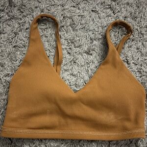 Aerie Camel Ribbed Bralette